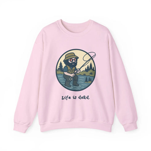 Grateful Dead - Fly Fishin' Jerry | Life is dead. Crewneck Sweatshirt - StealieShop